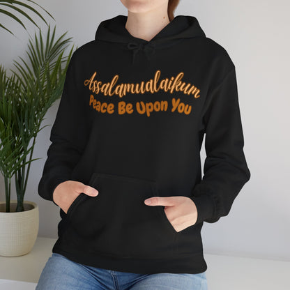 Assalamualaikum Peace Be Upon You Graphic Hoodie - Cozy Salam Typography Unisex Hoodie
