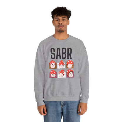 Sabr Typographic Sweatshirt - Cute Mushroom Cozy Soft Cotton Unisex Statement Sweatshirt