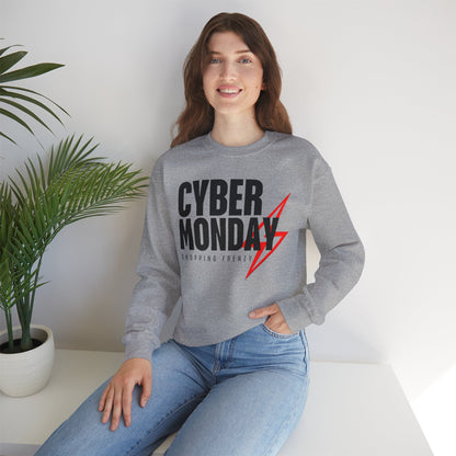 Cyber Monday Shopping Frenzy Sweatshirt - Lightning Graphic Crewneck