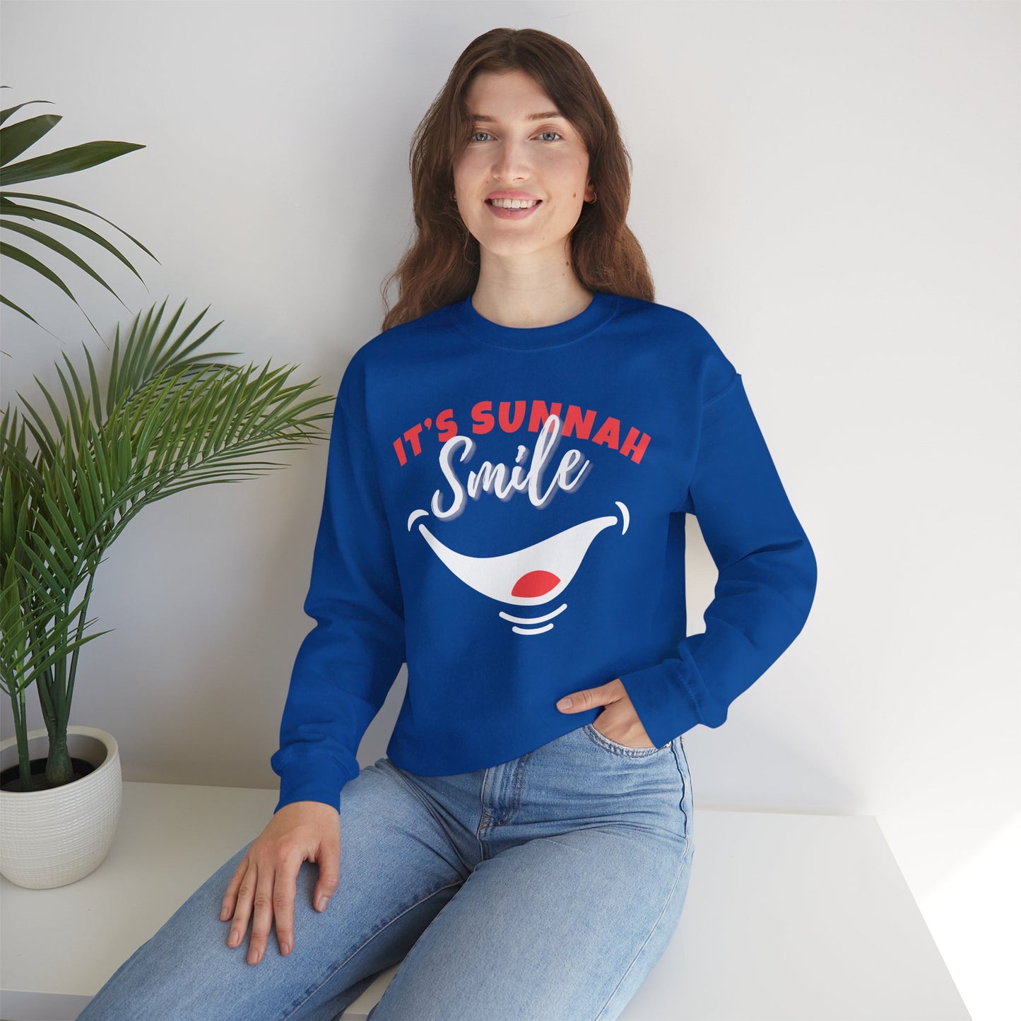 It's Sunnah Smile Graphic Sweatshirt - It's Sunnah Smile Typography Islamic Unisex Sweatshirt