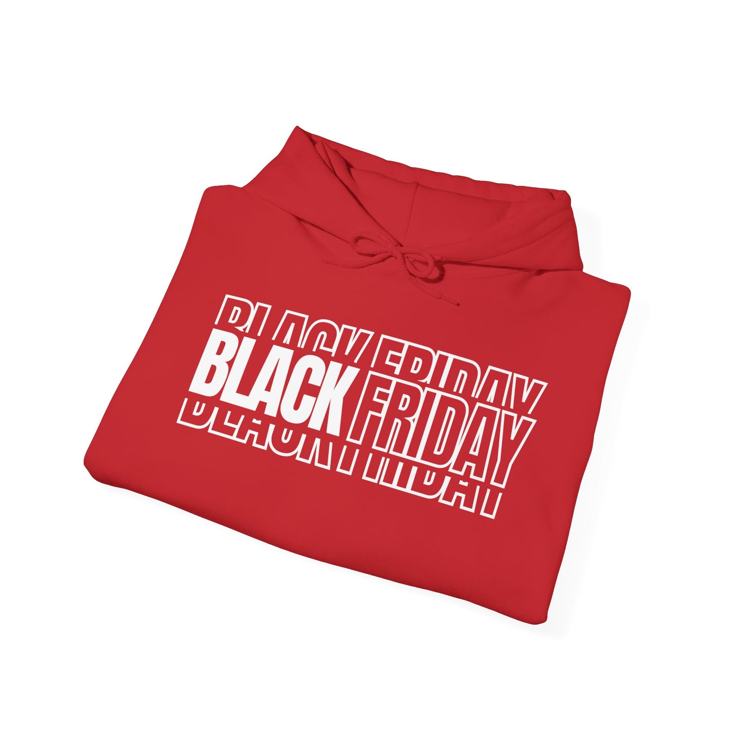 Black Friday Shadow Typography Hoodie - 3D Graphic Fleece