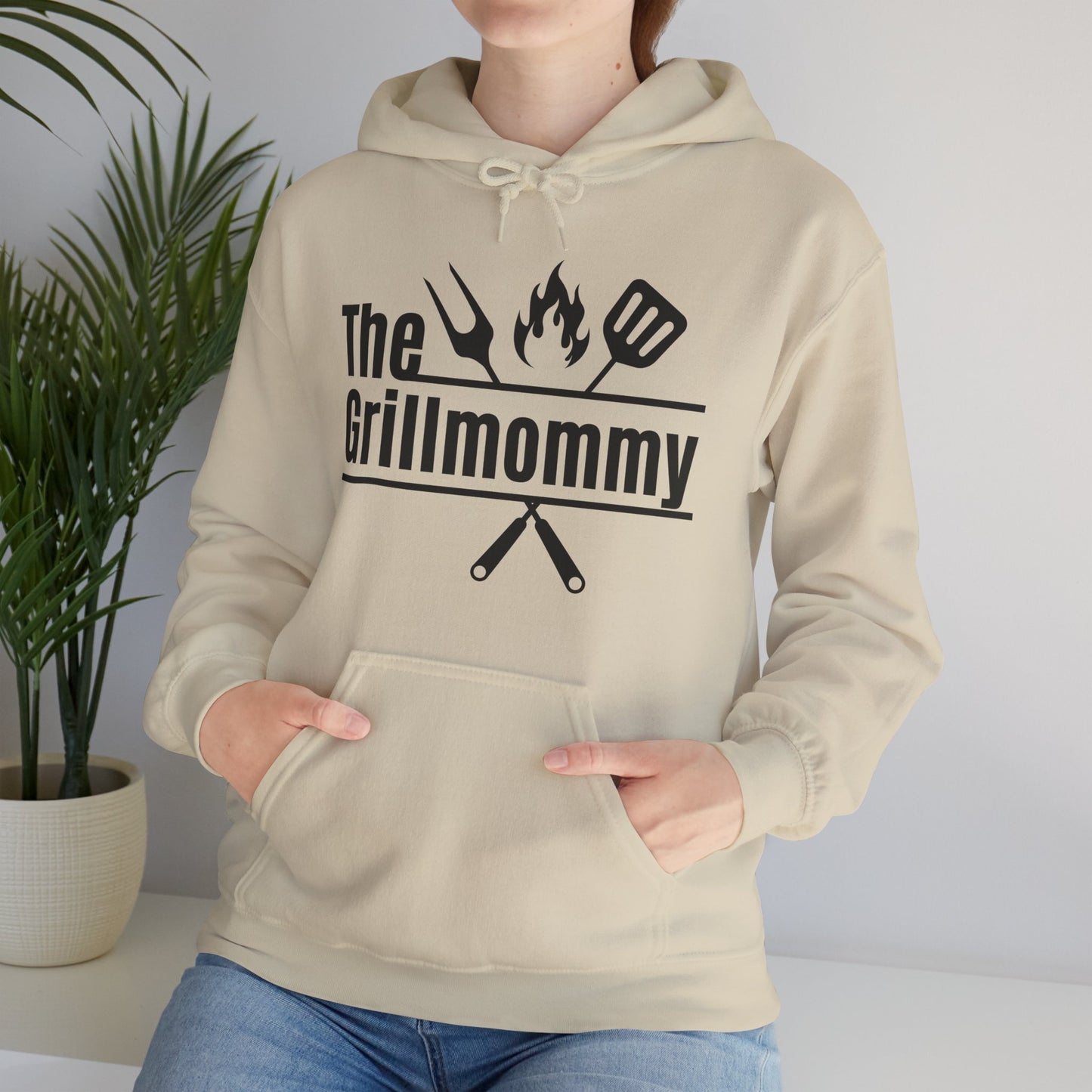 The Grillmommy Typography Hoodie - Cozy Soft Cotton Unisex BBQ Graphic Hoodie