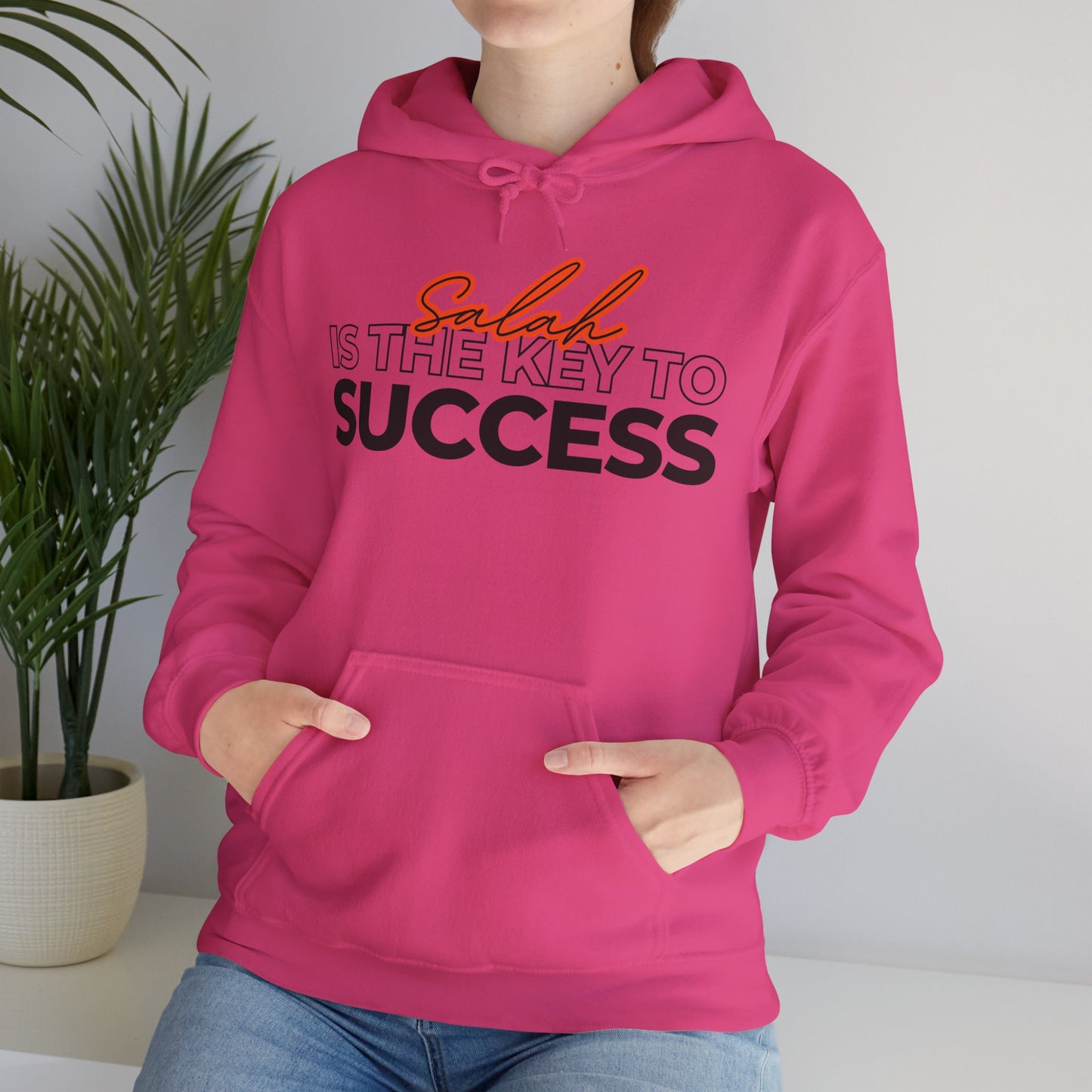 Salah is the Key to Success Typographic Hoodie - Cozy Soft Cotton Unisex Statement Hoodie