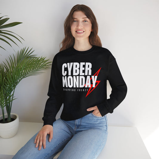 Cyber Monday Shopping Frenzy Sweatshirt - Lightning Graphic Crewneck