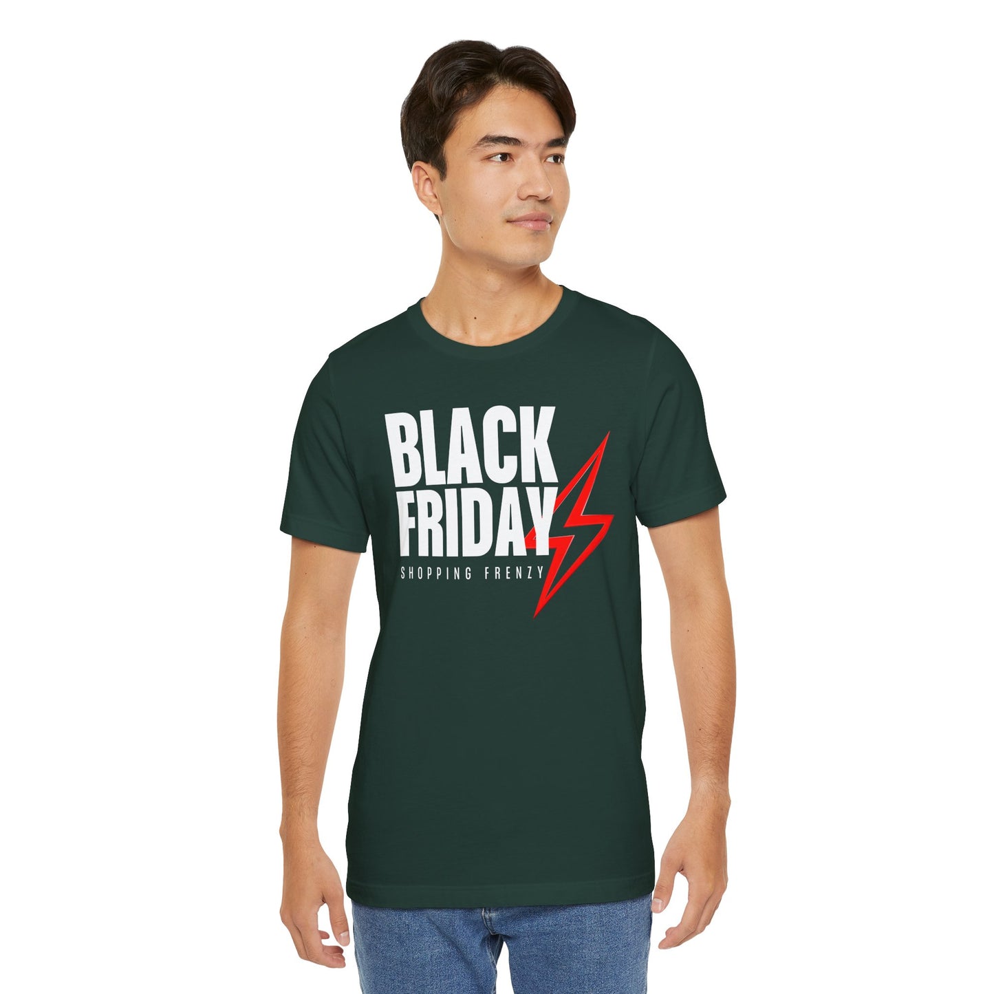 Black Friday Shopping Frenzy T-Shirt - Lightning Graphic Unisex Tee
