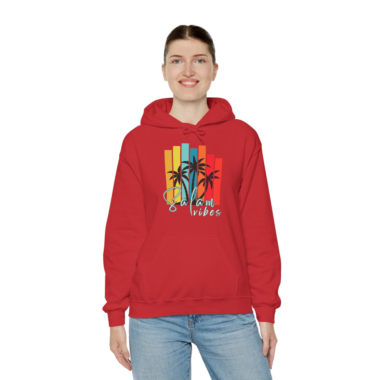Salam Vibes Palm Tree Graphic Hoodie - Cozy Soft Cotton Graphic Unisex Hoodie