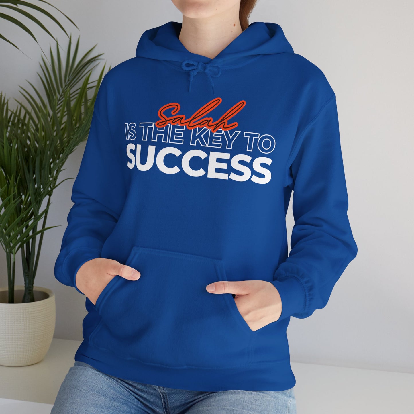 Salah is the Key to Success Typographic Hoodie - Cozy Soft Cotton Unisex Statement Hoodie