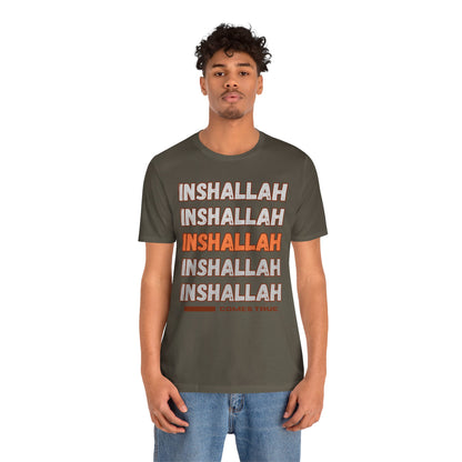 Inshallah Comes True Typographic Tee T-Shirt - Cozy Soft Cotton Unisex Tee