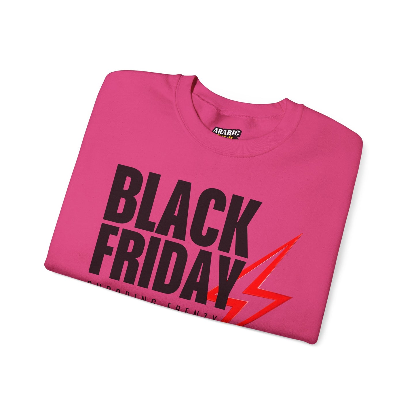 Black Friday Shopping Frenzy Sweatshirt - Lightning Graphic Crewneck