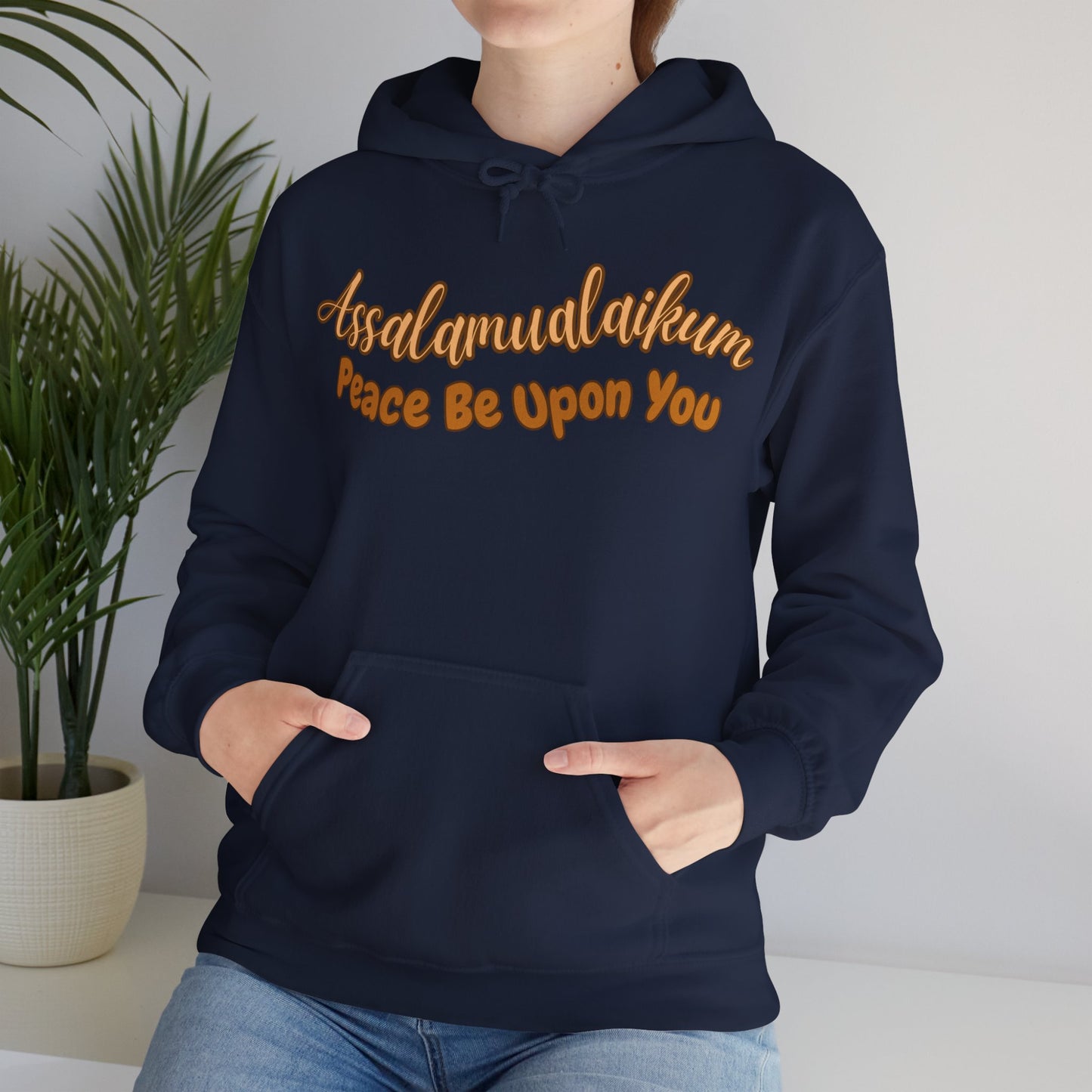 Assalamualaikum Peace Be Upon You Graphic Hoodie - Cozy Salam Typography Unisex Hoodie