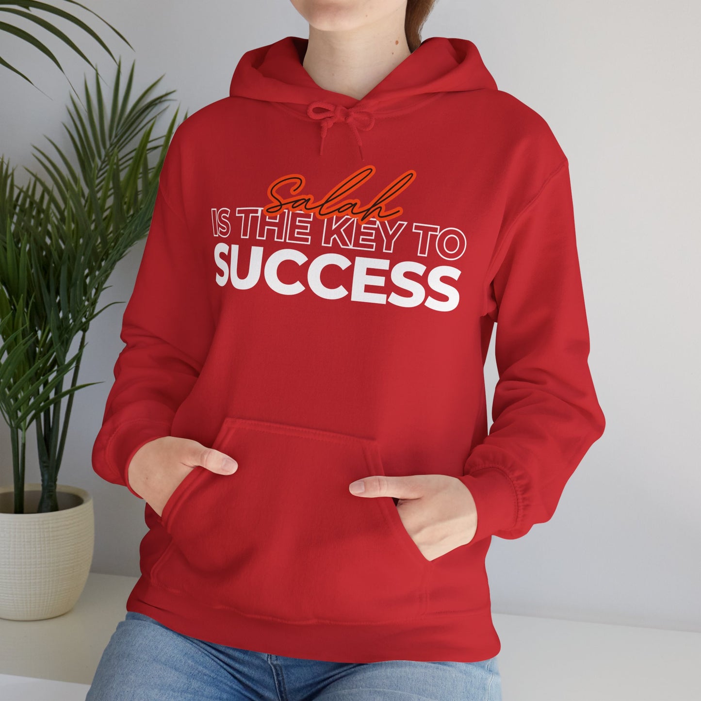 Salah is the Key to Success Typographic Hoodie - Cozy Soft Cotton Unisex Statement Hoodie