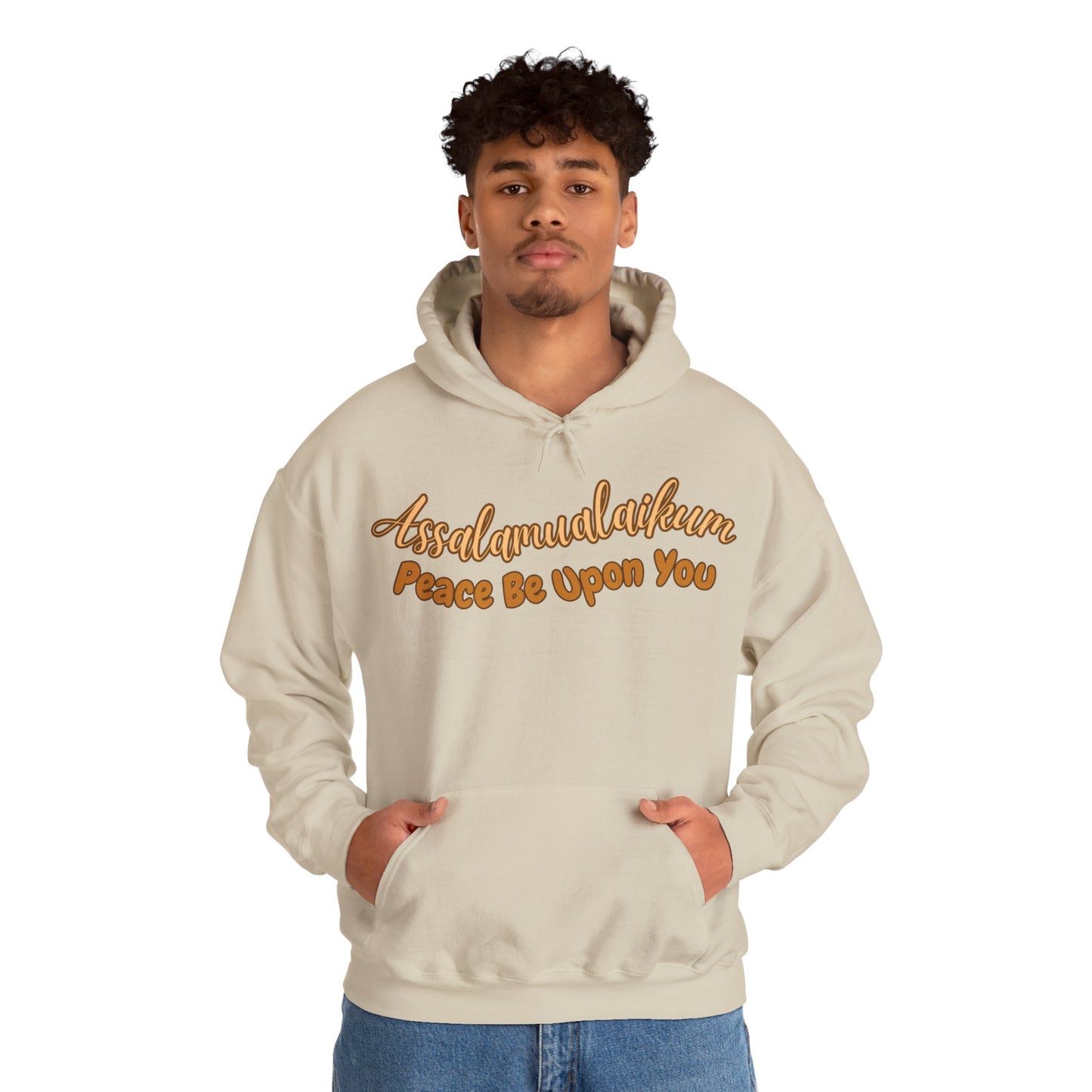Assalamualaikum Peace Be Upon You Graphic Hoodie - Cozy Salam Typography Unisex Hoodie