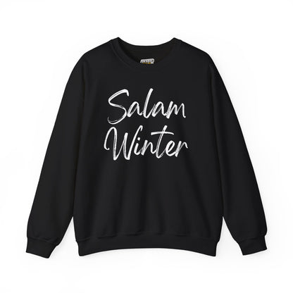 Salam Winter Typographic Sweatshirt - Cozy Soft Cotton Unisex Minimalist Graphic Sweatshirt