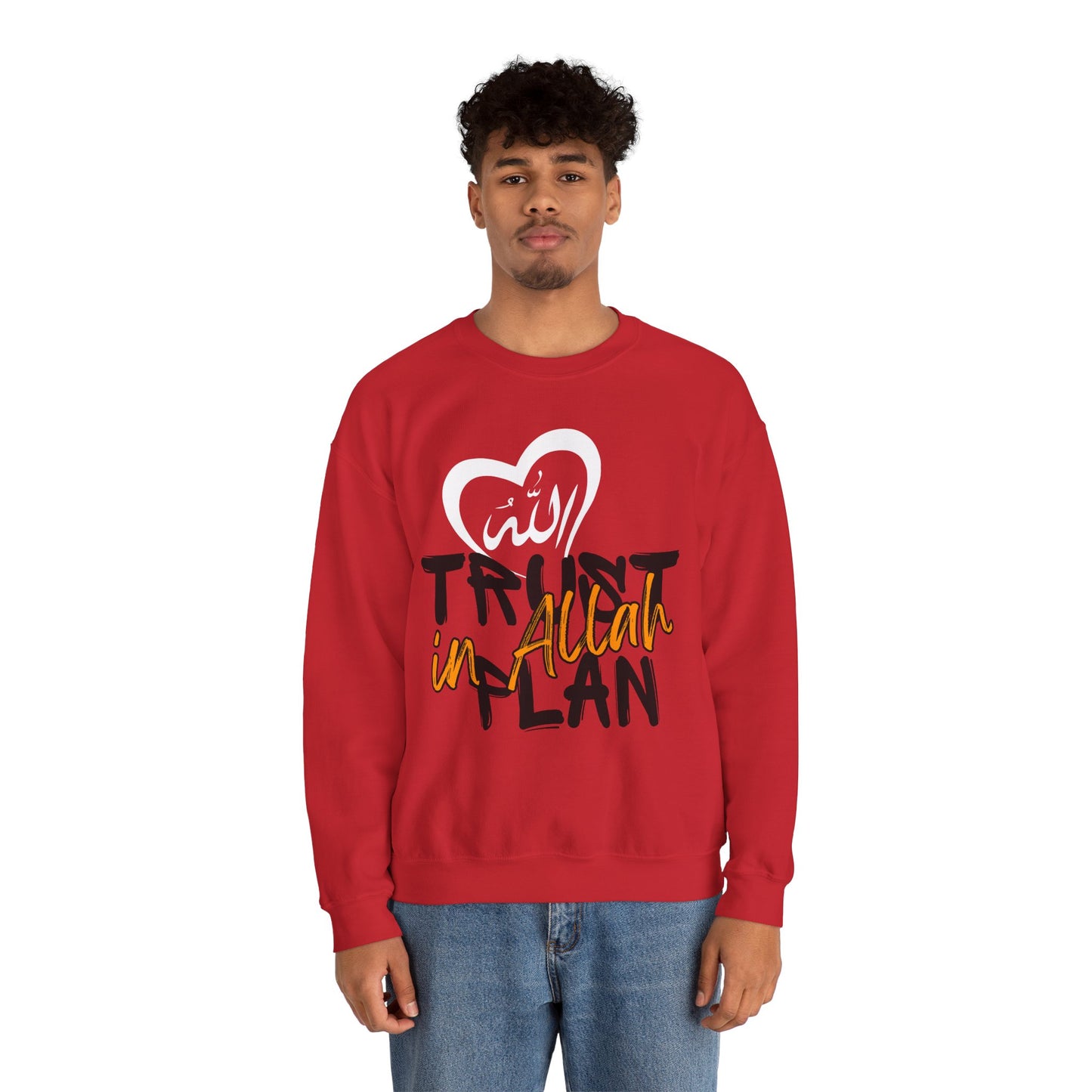 Trust in Allah's Plan Typographic Sweatshirt - Tawakkul Cozy Soft Cotton Unisex Sweatshirt