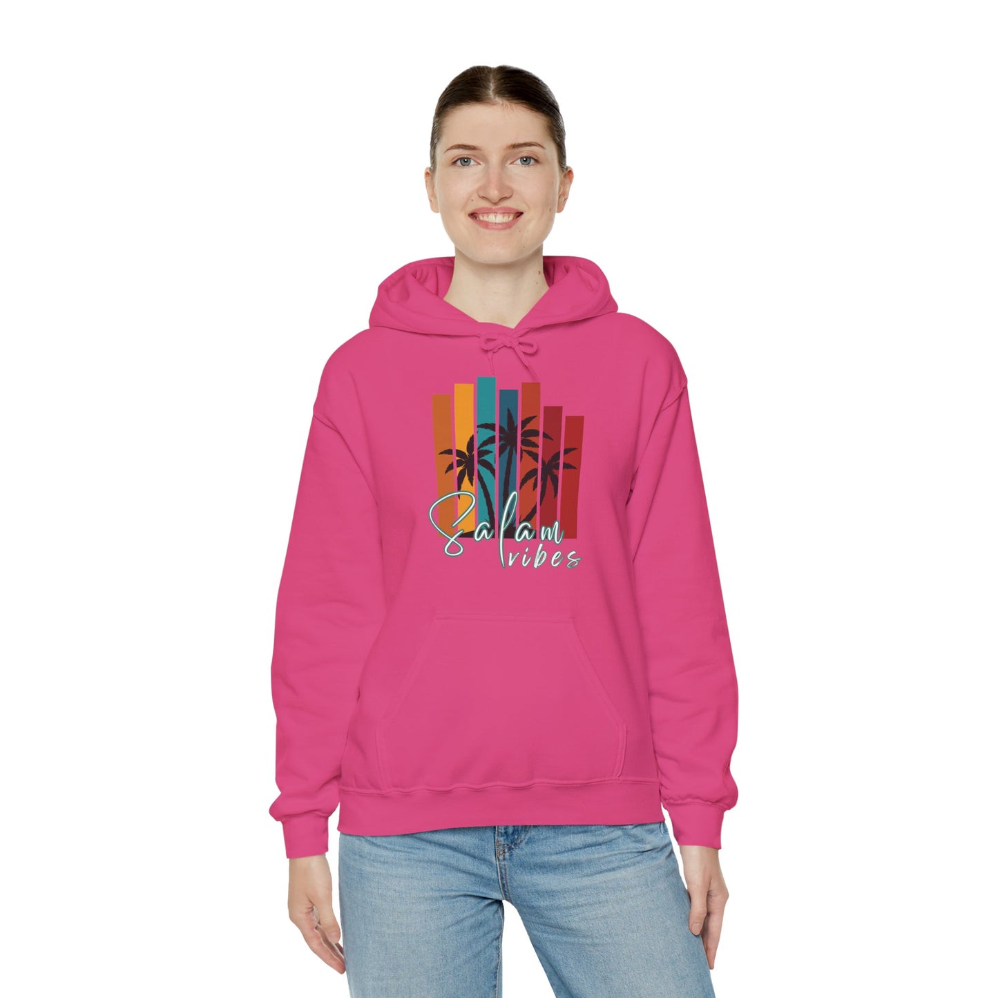 Salam Vibes Palm Tree Graphic Hoodie - Cozy Soft Cotton Graphic Unisex Hoodie