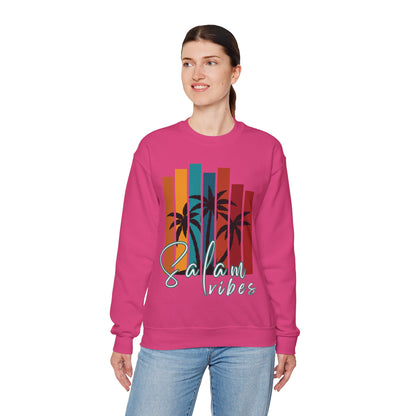 Salam Vibes Palm Tree Graphic Sweatshirt - Cozy Soft Cotton Graphic Unisex Sweatshirt