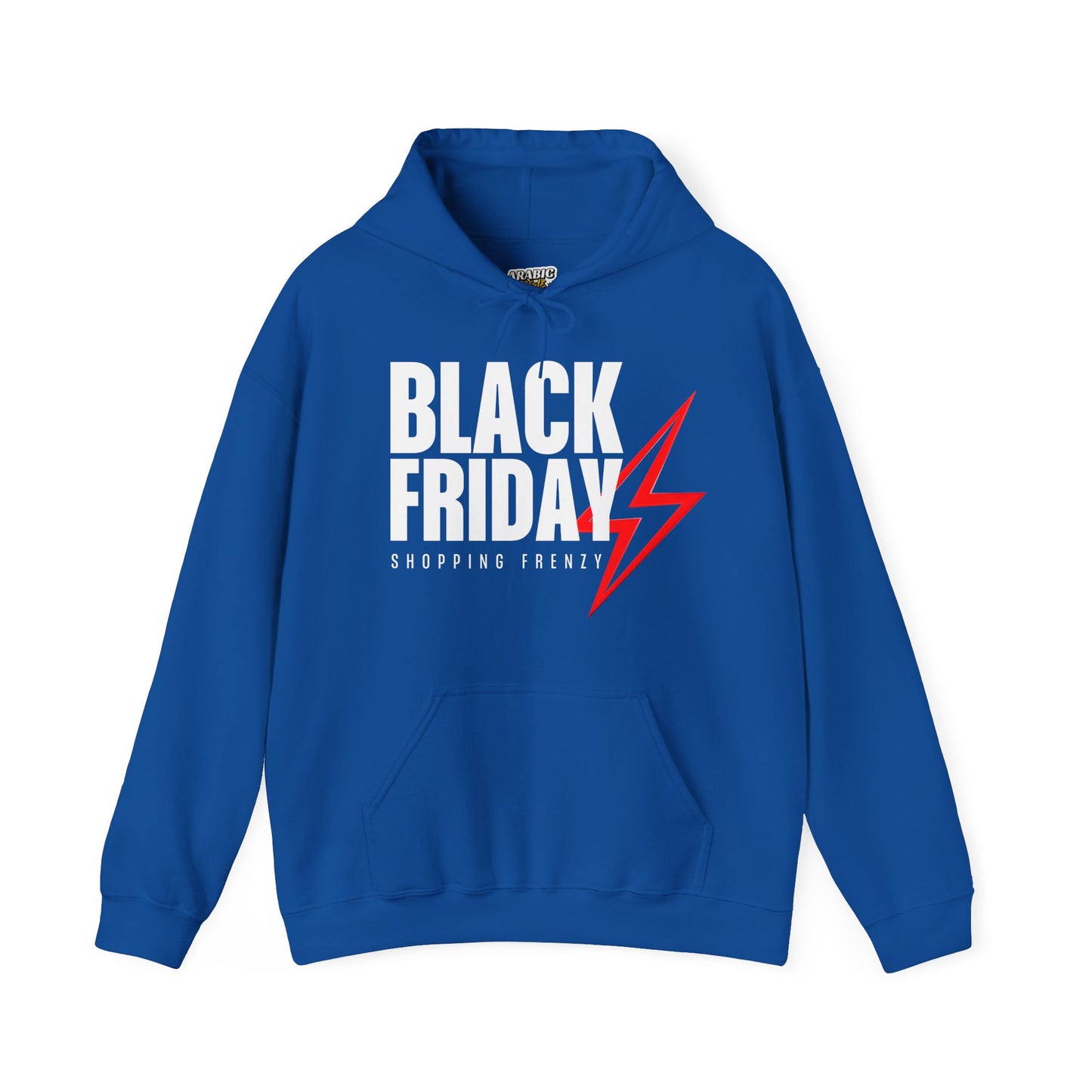 Black Friday Shopping Frenzy Hoodie - Lightning Graphic Fleece