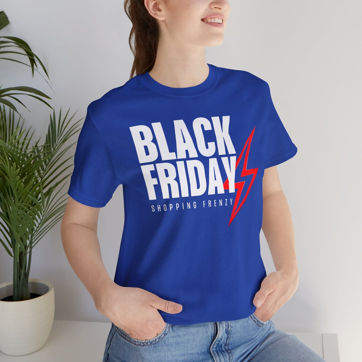 Black Friday Shopping Frenzy T-Shirt - Lightning Graphic Unisex Tee