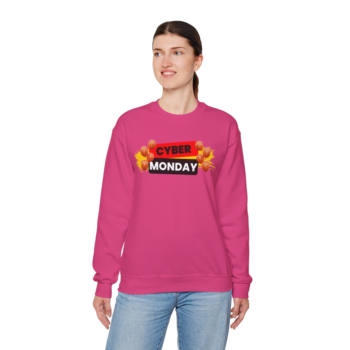 Cyber Monday Party Sweatshirt - Celebration Graphic Unisex Crewneck