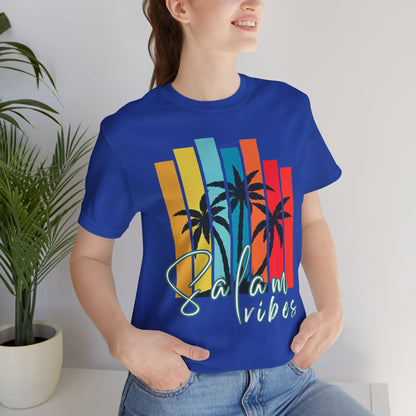 Salam Vibes Palm Tree Graphic Tee T-Shirt - Cozy Soft Cotton Graphic Unisex Tee