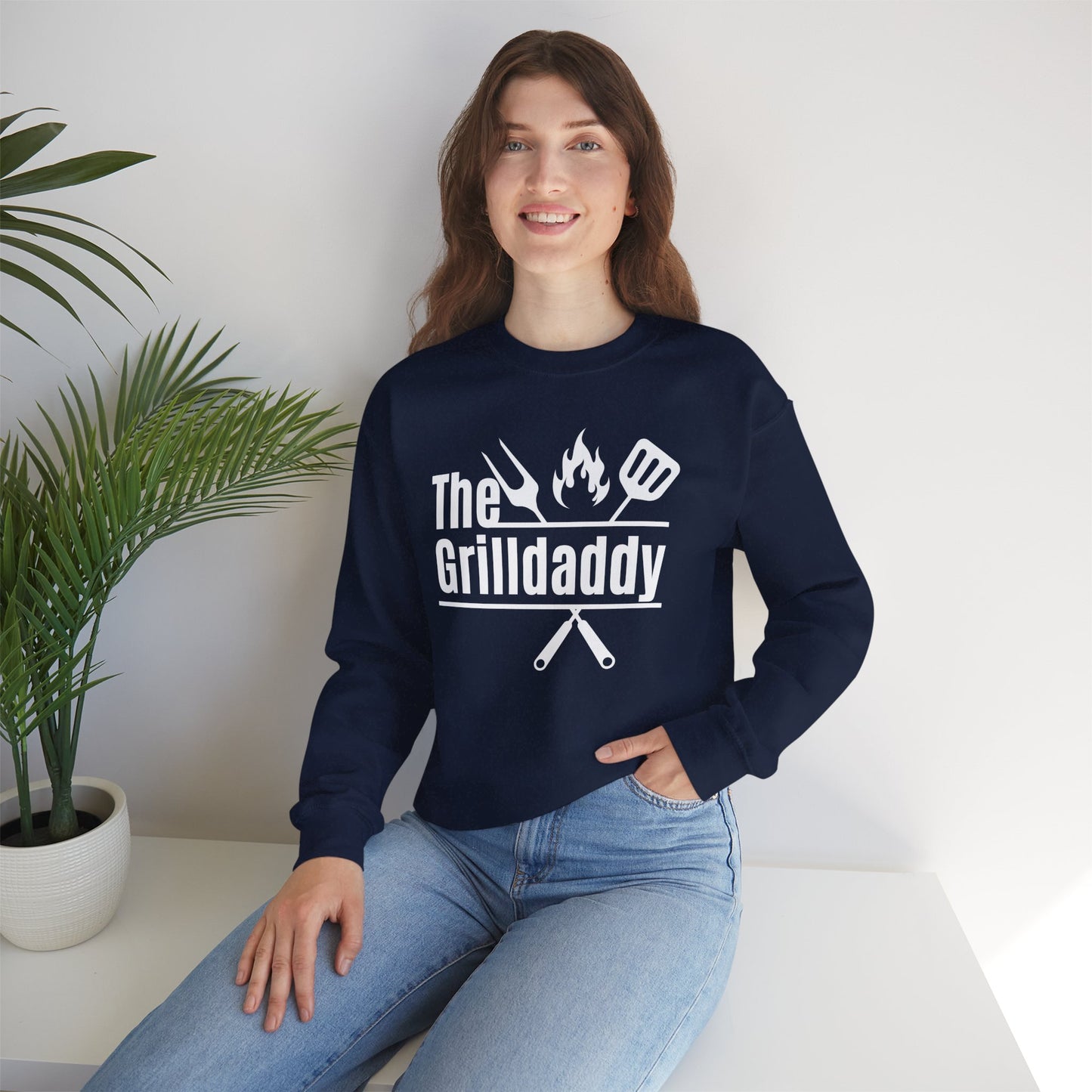 The Grilldaddy Typography Sweatshirt - Cozy Soft Cotton Unisex BBQ Graphic Sweatshirt