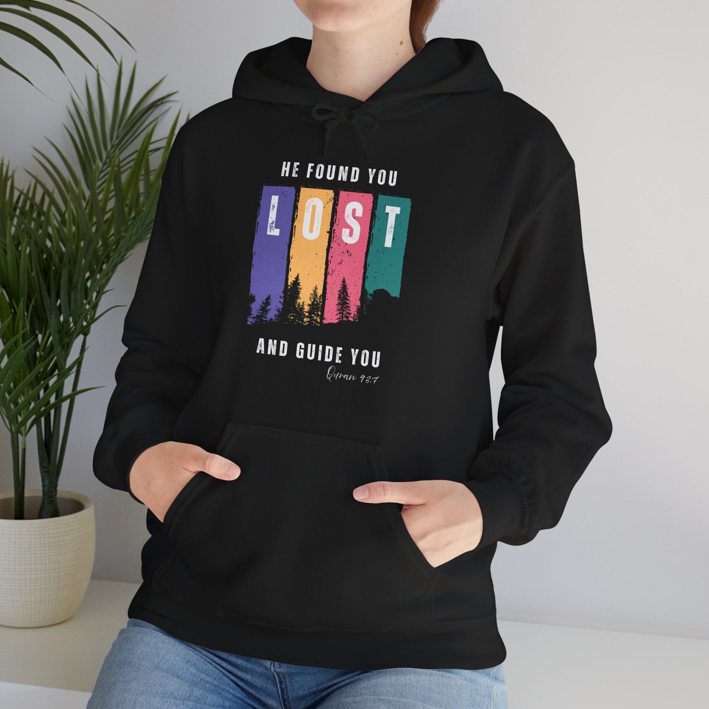 He Found You lost And Guide You Graphic Hoodie - He Found You lost And Guide You Typography Islamic Unisex Hoodie