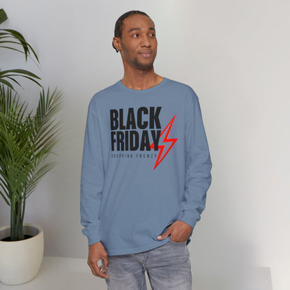 Black Friday Shopping Frenzy Long Sleeve - Lightning Graphic Tee