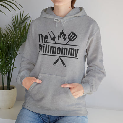 The Grillmommy Typography Hoodie - Cozy Soft Cotton Unisex BBQ Graphic Hoodie