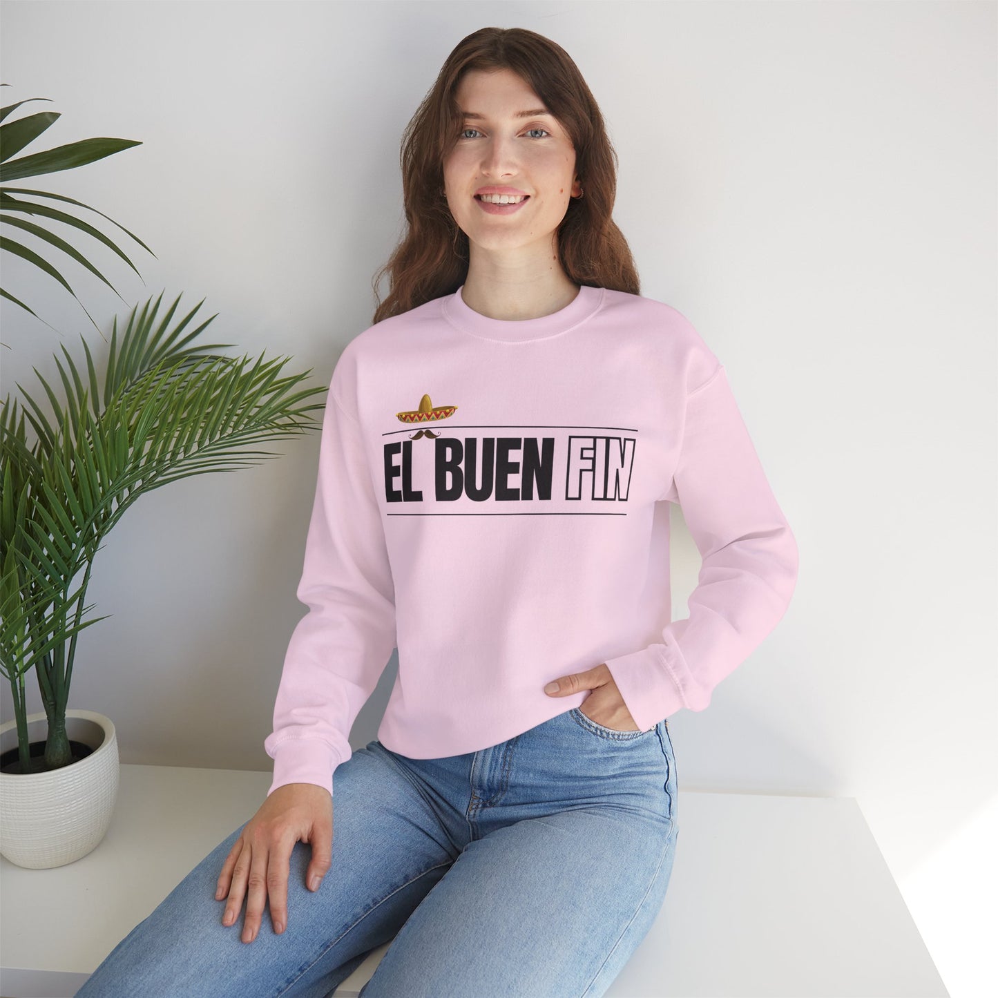 El Buen Fin Mustache Graphic Sweatshirt - Premium Unisex Crewneck