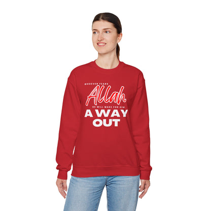 Fear Allah Way Typographic Sweatshirt - Cozy Soft Cotton Unisex Statement Sweatshirt