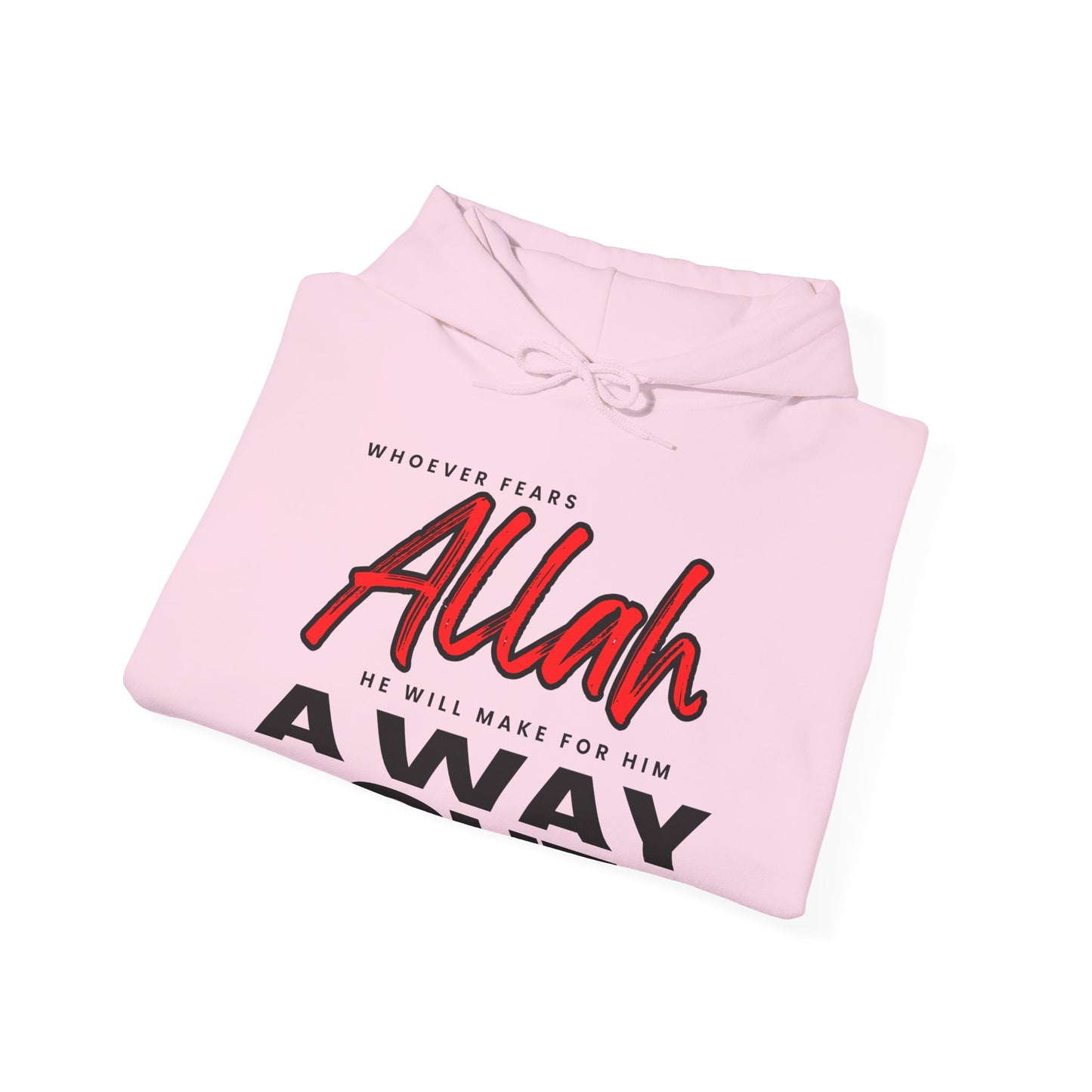 Fear Allah Way Typographic Hoodie - Cozy Soft Cotton Unisex Statement Hoodie