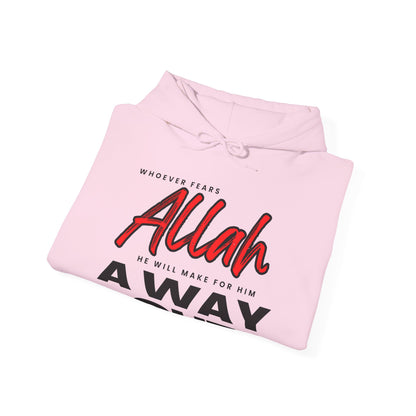 Fear Allah Way Typographic Hoodie - Cozy Soft Cotton Unisex Statement Hoodie