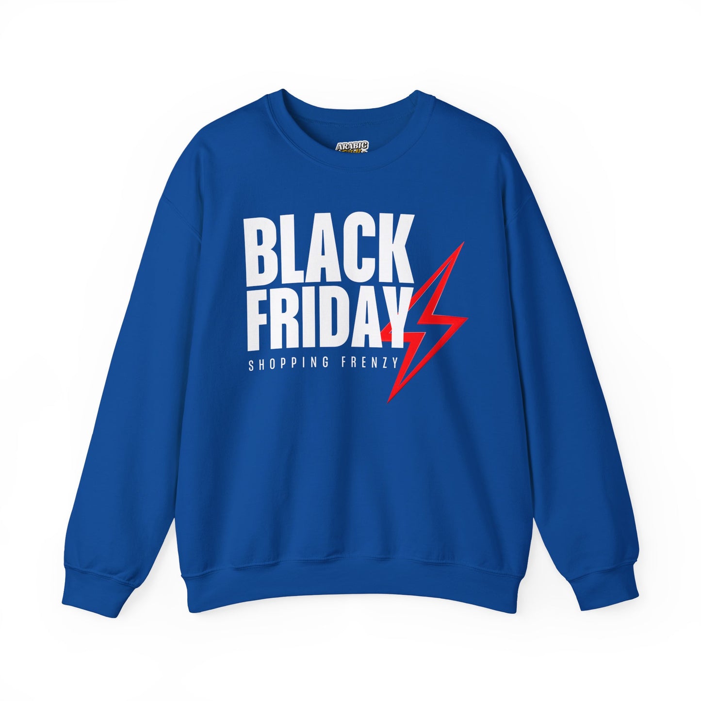 Black Friday Shopping Frenzy Sweatshirt - Lightning Graphic Crewneck