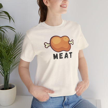Cartoon MEAT Graphic Tee T-Shirt - Cozy Soft Cotton Unisex Graphic Tee