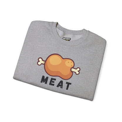 Cartoon MEAT Graphic Sweatshirt - Cozy Soft Cotton Unisex Graphic Sweatshirt