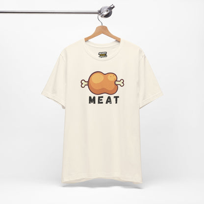 Cartoon MEAT Graphic Tee T-Shirt - Cozy Soft Cotton Unisex Graphic Tee