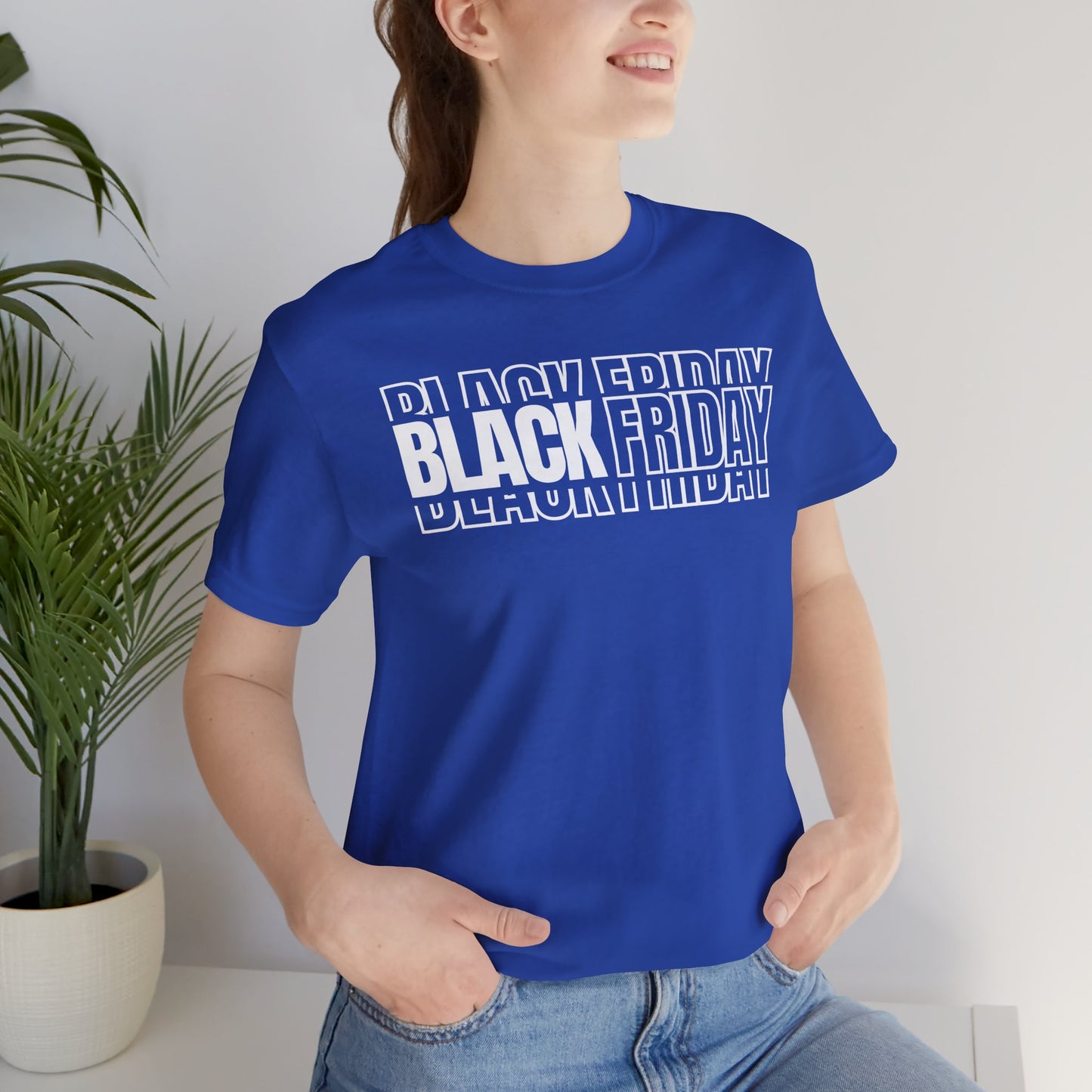 Black Friday Shadow Typography T-Shirt - 3D Graphic Unisex Tee