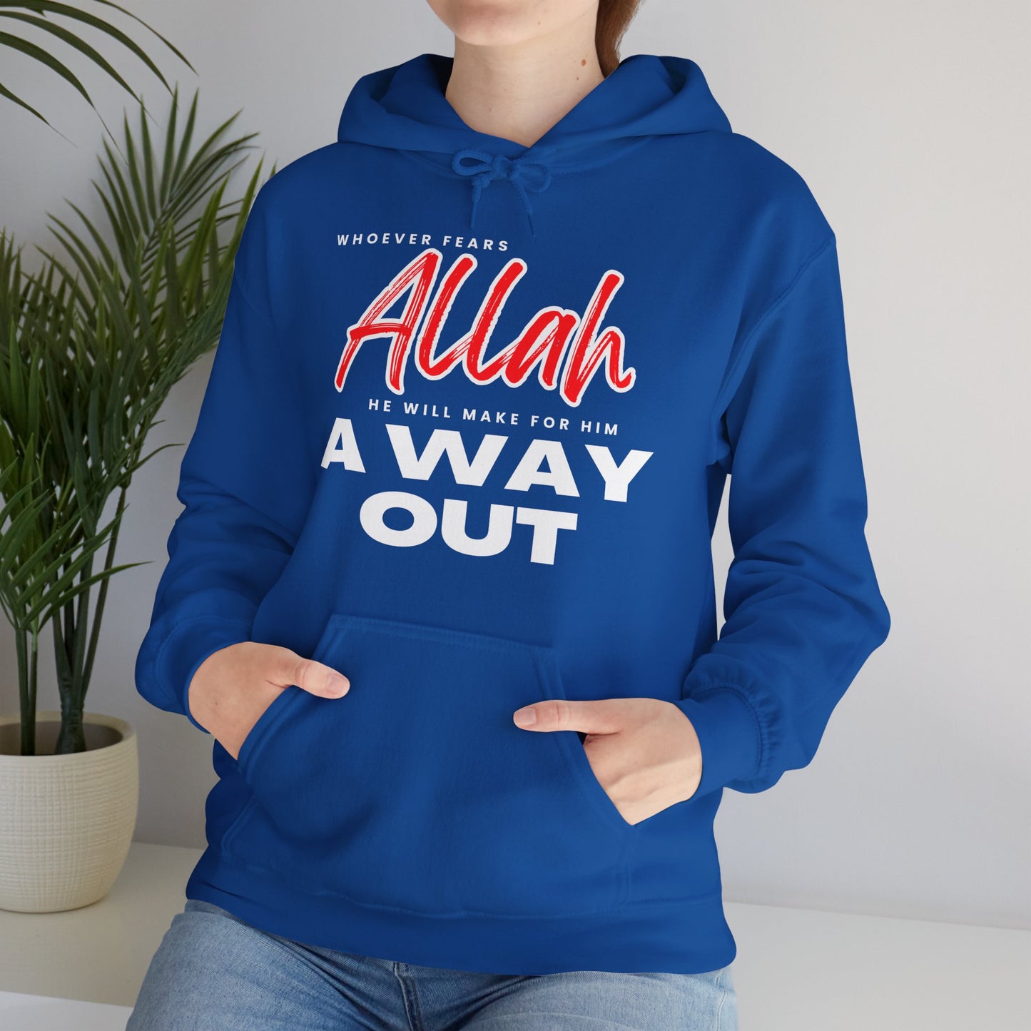 Fear Allah Way Typographic Hoodie - Cozy Soft Cotton Unisex Statement Hoodie