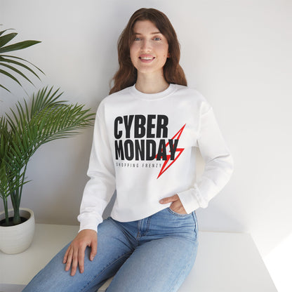 Cyber Monday Shopping Frenzy Sweatshirt - Lightning Graphic Crewneck