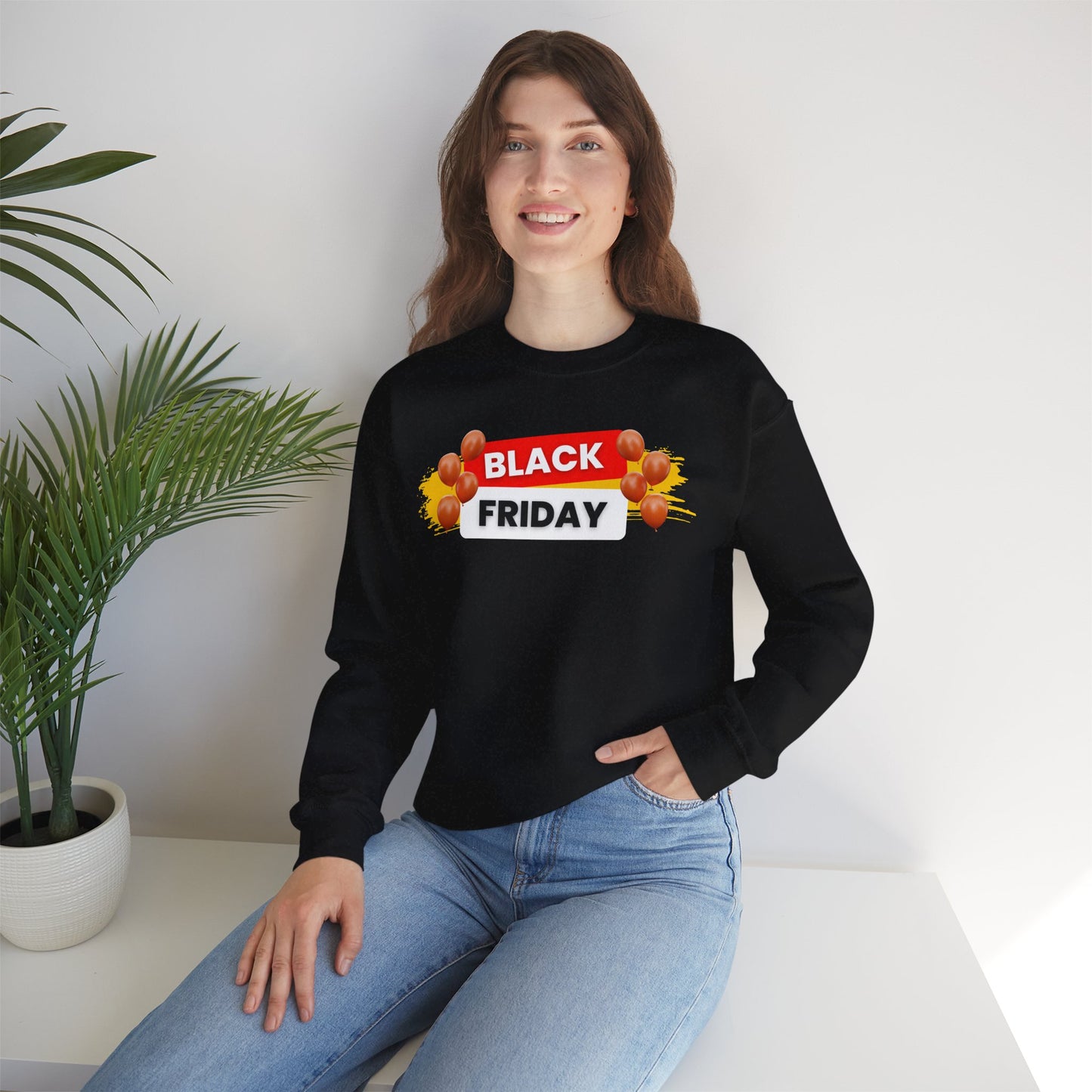 Black Friday Party Sweatshirt - Celebration Graphic Unisex Crewneck
