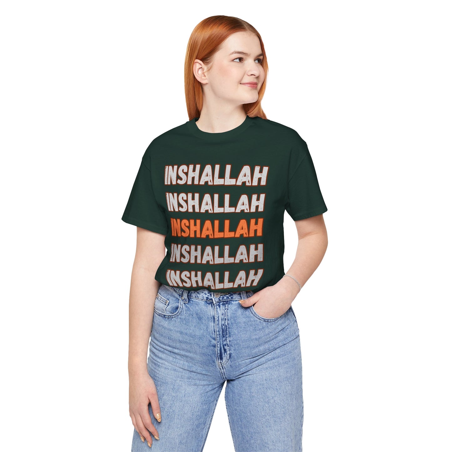 Inshallah Comes True Typographic Tee T-Shirt - Cozy Soft Cotton Unisex Tee