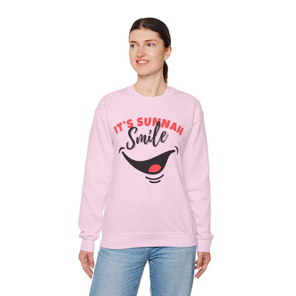 It's Sunnah Smile Graphic Sweatshirt - It's Sunnah Smile Typography Islamic Unisex Sweatshirt