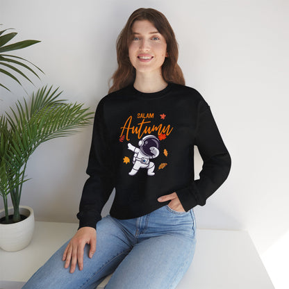 Salam Autumn Cute Astonaut Graphic Sweatshirt - Cozy Autumn Cute Astonaut Graphic Unisex Sweatshirt
