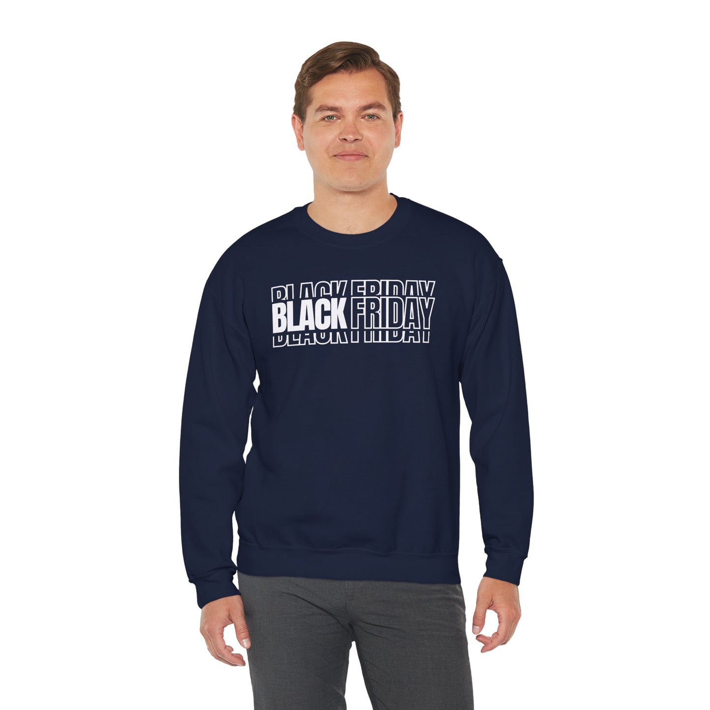 Black Friday Shadow Typography Sweatshirt - 3D Graphic Crewneck