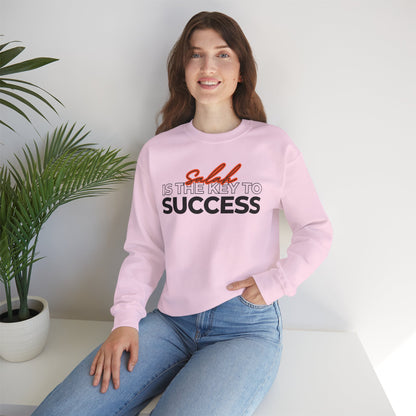 Salah is the Key to Success Typographic Sweatshirt - Cozy Soft Cotton Unisex Statement Sweatshirt
