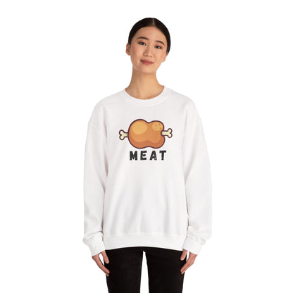 Cartoon MEAT Graphic Sweatshirt - Cozy Soft Cotton Unisex Graphic Sweatshirt