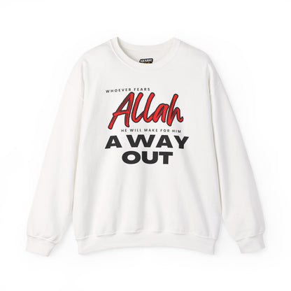 Fear Allah Way Typographic Sweatshirt - Cozy Soft Cotton Unisex Statement Sweatshirt