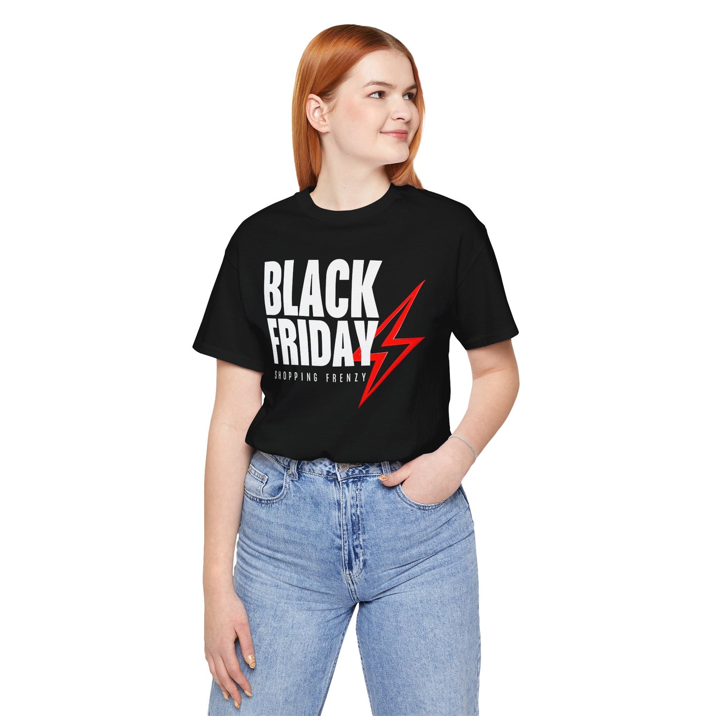 Black Friday Shopping Frenzy T-Shirt - Lightning Graphic Unisex Tee