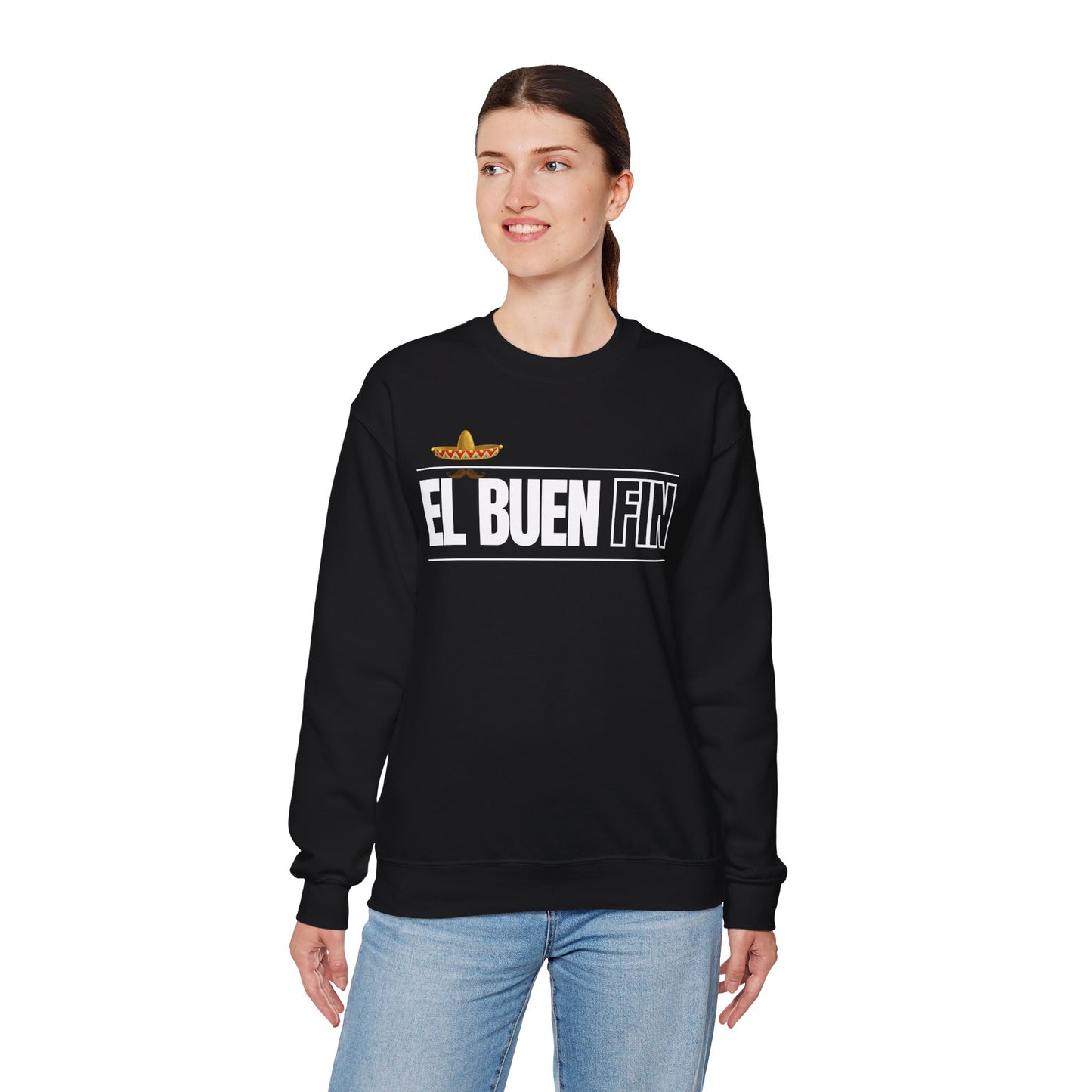 El Buen Fin Mustache Graphic Sweatshirt - Premium Unisex Crewneck