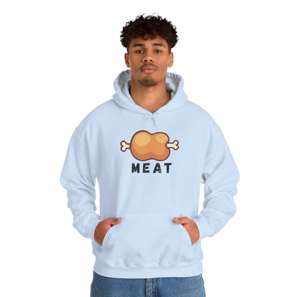 Cartoon MEAT Graphic Hoodie - Cozy Soft Cotton Unisex Graphic Hoodie